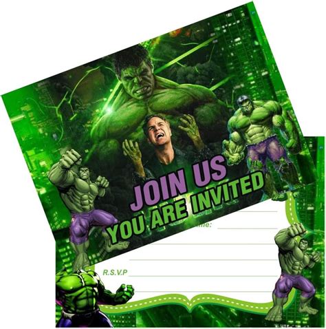 Amazon.com: Hulk Birthday Invitations